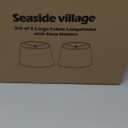 Large Drum Lamp Shades Set of 2, 12"Top x 16"Bottom x 11"High, Beige Lampshades for Table Lamps Floor Lamps, Natural Linen Replacement Lamp Shades, Spider, Harp Holders Included, Easy Assembly