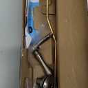 Boltigen Universal Front Mount Toilet Handle, Toilet Trip Lever Handle Replacement with Stainless Steel Flapper Chain, Brushed Nickel Toilet Tank Flush Handle Lever (1PC)