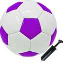 Soccer Ball Size 2 Small Pump with Needle Indoor and Outdoor Training Practice Couch School Gift for Toddlers Kids Boys Girls 3+ Years Old (Purple)