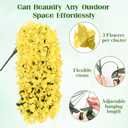 Siyaluens Artificial Flowers for Outdoors - 8 Pcs UV Resistant Realistic Faux Silk Bougainvillea Flowers, Fake Hanging Plants for Porch Patio Balcony Decoration (Yellow)