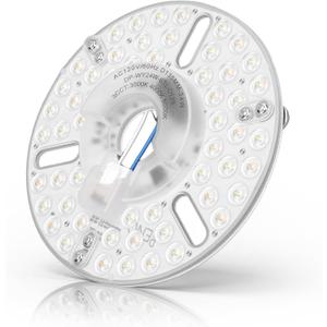 5.3 Inch Ceiling Fan LED Light Replacement, 24W Dimmable 3CCT 3000K 4000K 6000K Ceiling Fan Light Kit, Ceiling Light Replacement, LED Panel Retrofit Kit for Ceiling Light(Magnetic)