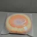 ANWA Adjustable Cat Cone Collar Soft, Cute Cat Donut Collar After Surgery, Kitten Recovery Cones to Stop Licking (Medium, Orange)