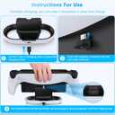 FASTSNAIL Charging Stand for PS Portal Compatible with Hard/Soft Cover, RGB Charge Station for TPU/EVA/Silicone Protective Case When Charging, Charge Holder for PlayStation 5 Portal (Black/White)