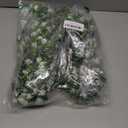 SJL 4pcs Fake Hanging Plants Realistic Artificial Outdoor Flowers Hanging Greenery Artificial Ivy Vine Leaves Faux Green Plastic Plants Greenery Flowers Green Leaf Decor for Wall Home (White)