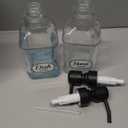 Soap Dispenser - 2 Pack, Antique Design Thick Glass Hand Soap Dispensers with Sturdy Tray; 304 Rust Proof Stainless Steel Black Pump, 12Pcs Stickers, for Kitchen, Bathroom