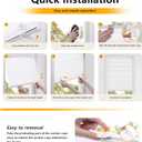 LazBlinds Tool-Free Cordless Pleated Shades with Suction Cups Light Filtering Top Down Bottom Up Pleated Blinds for Window Size 45" W x 64" H, Cream