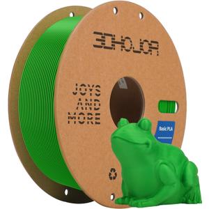 3D Printing Filament High-Speed PLA Filament 1.75mm 300mm/s 1kg Cardboard Spool Dimensional Accuracy +/- 0.03 mm Fit Most 3D FDM Printer-Green