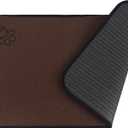 SINLAND Microfiber Extra-Large Pet Food Mat Dish Drying Mat Dog Feeding Mats Pet Bowl Mat with Anti-Skid Backing 21 Inch x 32 Inch Brown