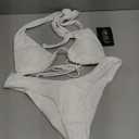 OMKAGI Women Sexy Thong Bikini Swimsuit Set Push Up String Brazilian Bathing Suits(M, White)