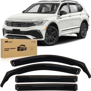 Nilight Window Visors for Volkswagen VW Tiguan 2018-2024 (Rear 29.1"), in-Channel Rain Guards, 4PCS Smoke Wind Deflectors for Rain, Snow & Highway Driving