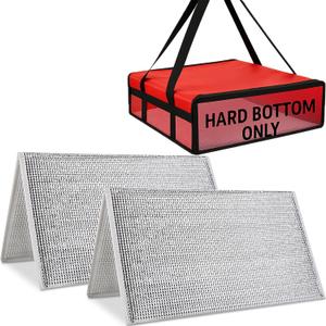 Bodaon 2PK Hard Bottom for 20"×20" Insulated Pizza Dlivery Bag, Doordash Uber Eats Catering Picnic Styrofoam Cooler Warmer Food Bags Carrier Accessories, Door Dash (Collapsible Board Only, No Bag)