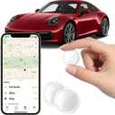 2 Pack GPS Tracker for Vehicles Works with Apple Find My(iOS Only) Mini Real-Time Hidden Car Locator Air Tracker Tag Undetectable Tracking Device for Car Global Coverage No Monthly Fee or SIM Required