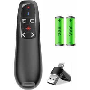 Presentation Clickers Wireless Presenter Remotes for PowerPoint, Powerpoint Clicker with Volume Control PowerPoint Slide Advancer for Mac, Receiver with Dual Functions,Computer, Laptop, LBBYDDLL