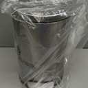 TIPGO Small Trash Can with Lid Soft Close, 4.5 Liters / 1.2 Gallon Bathroom Garbage Can, Mini Step Trash Bin, Stainless Steel Wastebasket for Bathroom, Bedroom, Office (Silver)