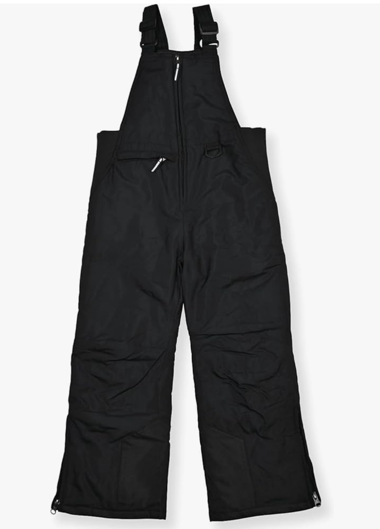 Arctic Quest Boys Girls Unisex Classic Ski & Snow Bib Overall Winter Snowsuit Water-Resistant Windproof Outdoor Rain Bib, 10-12 Years