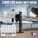 2000 lbs 10in Lift Compact Boat Trailer Jack,Top Wind Bolt-on Trailer Jack Stand for Small Utility, Jet Ski, and Canoe Trailers
