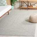SAFAVIEH Washable Rug Outdoor Braided Collection - 6' x 9', Ivory & Green, Handmade & Reversible, Non-Shedding & Easy to Clean, Ideal for Patio, Backyard, Mudroom (BRA201Y)