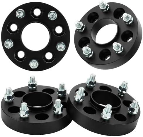AEagle 5x4.5 to 5x5 Hubcentric Wheel Adapters, 1.25" 5x114.3mm to 5x127mm for Jeep Ford Ranger XJ KJ KK ZJ, Forged 5 Lug Wheel Spacers with 1/2-20 Studs 71.5mm Bore 4PCS