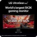 LG 52G930B-B 52-inch Ultragear evo G9 5K2K (5120x2160) Curved Gaming Computer, 240Hz, 1ms, AMD FreeSync Premium, VESA DisplayHDR 600, DP 2.1, HDMI 2.1, USB-C 90W PD, Tilt/Height/Swivel Stand, Black