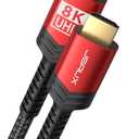 JSAUX 8K HDMI Cable 2.1 6ft, 48Gbps 8K & 4K Ultra High Speed HDMI Braided Cord, 4K @ 120Hz 144Hz, HDCP 2.2 & 2.3, HDR 10, eARC Compatible with Laptop Monitor UHD TV PS5 PS4 Dolby