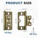 uxcell 14Pcs 3" x 1.4" Non Mortise Butterfly Hinge, Removable Loose Pin Hinge, Iron Cabinet Hinges with Mounting Screws for Doors, Windows, Furniture, Mobile Home/RV, Bronze
