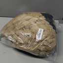 Teenyyou 2 Pcs 20 x 15 Inch Unstuffed Pouf Cover Ottoman Foot Rest - No Filler, Faux Rabbit Fur Foot Stool Floor Bean Bag Floor Chair Storage for Living Room Bedroom Home Decor(Brown)