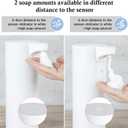LAOPAO Automatic Soap Dispenser Foaming: Rechargeable Touchless Soap Dispenser Stainless Steel Foam Soap Dispenser for Bathroom Hand Soap Pump for Kitchen Xmas Gift, 9oz, White