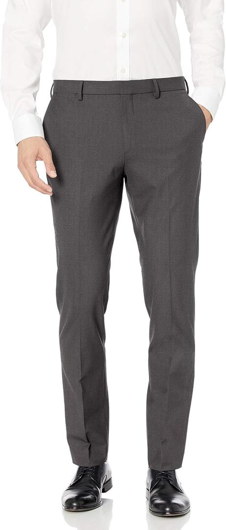 Amazon Essentials Men's Slim-Fit Wrinkle-Resistant Stretch Dress Pant (Gray, Size 34W x 34L)