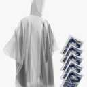Hagon PRO Disposable Rain Ponchos for Adults (6 Pack)