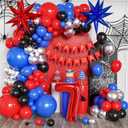 Spider Theme Birthday Decorations Party Supplies, Spider Theme Balloon Arch Kit, Spider Theme Balloons, 7 Birthday Balloon, Spider Theme 7th Birthday Decorations for 7 Year Old Boys Girls