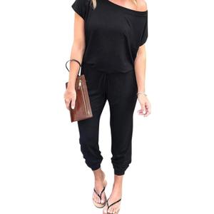 PRETTYGARDEN Jumpsuits for Women 2026 Summer Dressy Off Shoulder Romper Spring Vacation Travel Lounge Outfits Clothes, M