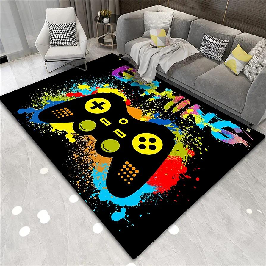 Gaming Rug by XYZ: Non-Slip 3'x5' Bedroom Rug for Gaming and Teen Game Area, 60x39 Inch