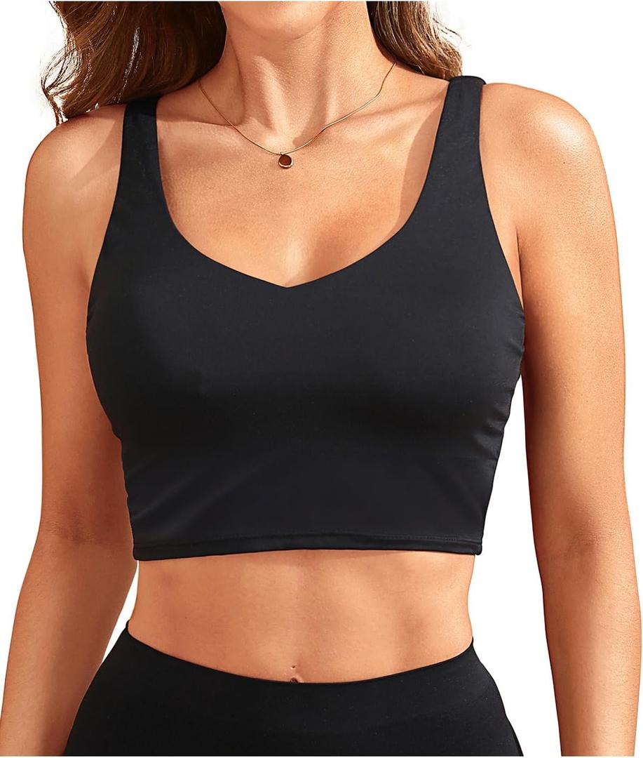 Aqua Eve Women Crop Bikini Top Only Long Line Sport Swim Top Modest Swimsuit Top (X-Large, Black) Aqua Eve Women Crop Bikini Top Only Long Line Sport Swim Top Modest Swimsuit Top (X-Large, Black)