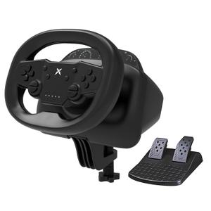DOYO PS4 Steering Wheel and Pedals, 270 Degree Wireless Gaming Racing Wheel with Dual-Vibration Motors, Pro Racing Wheel for PC, Nintendo Switch, PS4, PS3, IOS & Android Mobile Phones (Black)