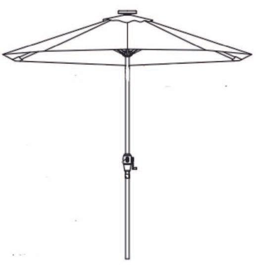 Outside Checkered Umbrella, Black and White, Size: 78.7x5.7x5.7'' /17.2Lbs