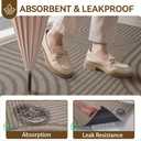 Front Door Mat 24''x35'', Absorbent Dirt Resist Washable Non Slip Low-Profile Indoor Doormat, Easy Clean Welcome Entryway Door Mats, Brown