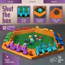 Color Shut The Box Game Wooden Board for 16 Players 16-Inch Large 12 Numbers Dice Board Game for Adults & Kids Ideal for Family Game Night