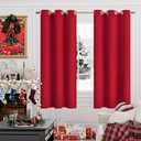 YoungsTex Red Blackout Curtains 68 Inches Length for Living Room - Thermal Insulated with Grommet Room Darkening Drapes Christmas Decor for Bedroom, 2 Panels, 42 x 68 Inch