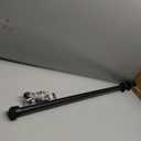 Heavy Duty Curtain Rods,1 1/4" Large Diameter Premium Nonadjustable Curtain Rod,48in/4ft Custom Window Treatment Rods with Durable Aluminum Brackets and End Caps,Black Finish