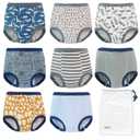 EZ Moms 8 Packs Potty Training Underwear Soft 100% Cotton Absorbent Toddler Training Underwear Boys Kid Confident Underpants for Boys  Reusable Leakproof Baby Pee Pants with Potty Sticker Chart, 5T