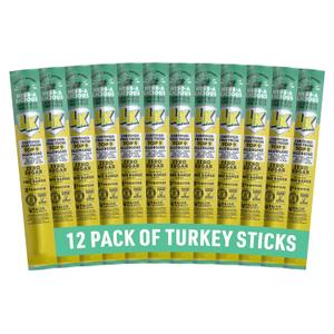 Lorissa's Kitchen Herb-A-Licious Savory Herb Turkey Sticks - (Pack of 12) 1 oz Meat Sticks - Ready to Eat Protein Snacks - Free from Top 9 Allergens - Made with Grass-Fed & Finished Beef - Zero Sugar (EXP 10/29/26)