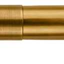 Brass Wrap Around Curtain Rod 30 to 90 Inch,Heavy Duty Adjustable Metal Drapery Rod with French Return, 7/9" Curved Blackout Rod for Home & Office