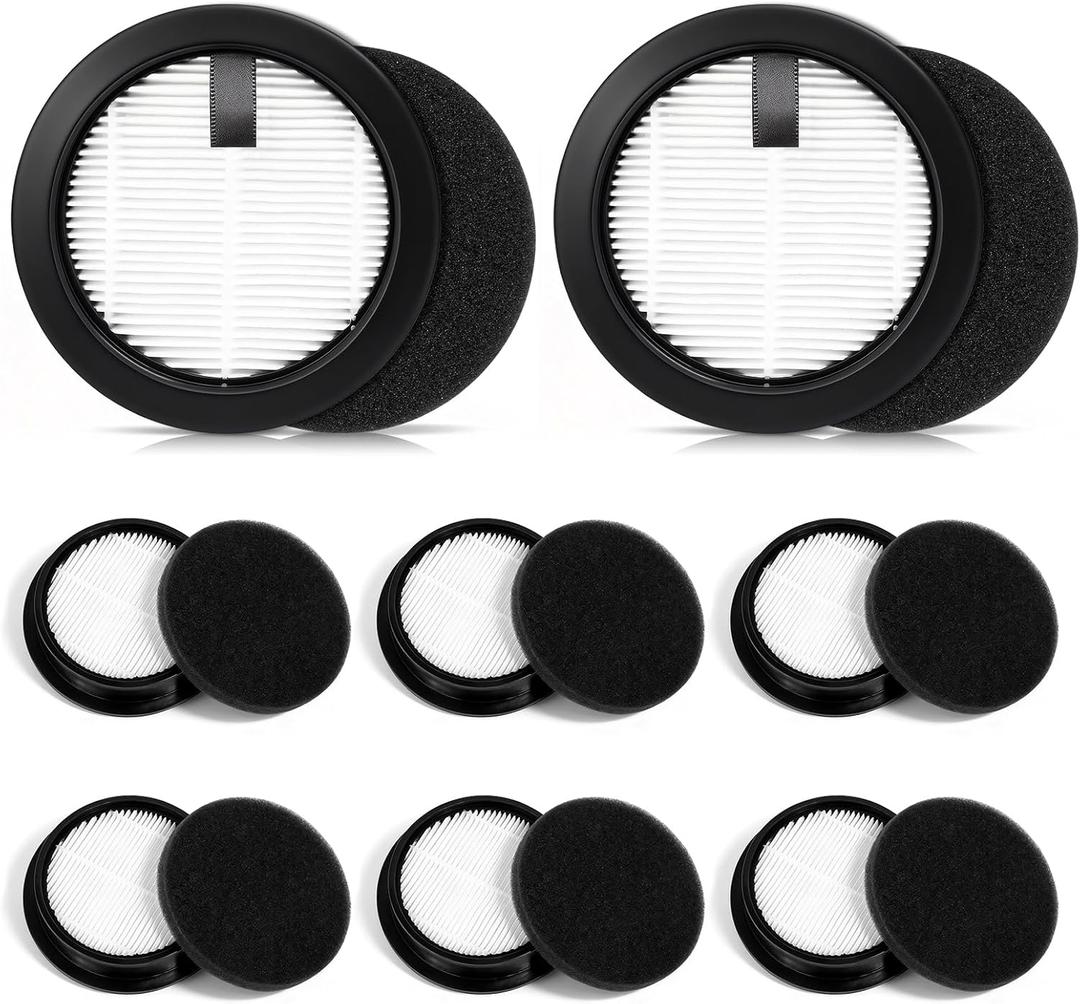 8 Pcs Vacuum Cleaner Filter Replacement Compatible with SMOTURE VAC01 VAC02 VC 70，for Ozeeco EC01 Cordless Vacuums