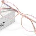 Madison Avenue Blue Light Blocking Glasses Anti Eyestrain UV Glare Blue Light Glasses for Women TV Phone Computer Gaming Eyeglasses Liberty (Crystal Brown)