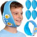 NEWGO Kids Tonsil Recovery Ice Pack, Cute Wisdom Teeth Ice Pack Head Wrap with 4 Reusable Hot & Cold Gel Packs for Wisdom Teeth, Kid-Friendly Gel Ice Wrap for Post-Tonsil and Dental Recovery - Blue