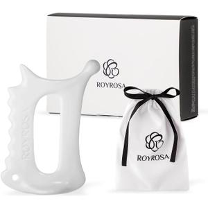 ROYROSA  K-Beauty, 100% Ceramic Guasha, Facial and Body Acupuncture Therapy, Reduce Fine Lines and Wrinkles, Made in South Korea (Royrosa Guasha)