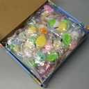 Garma 40pcs Easter Filled Eggs with 40pcs Mochi Squishies Toys and 40pcs Kawaii Tattoos Basket Egg Stuffers Stress Relief Toys for Kids Easter Egg Hunt Fillers, Party Favor, Classroom Prize Supplies