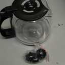 12-Cup Glass Carafe Replacement Pot for Mr Coffee, Black & Decker, Hamilton Beach, KitchenAid, Universal Coffee Maker Carafe Pot 12 Cup- 1.8L Coffee Pot with Handle & 3 Snap-On Caps in Different Sizes