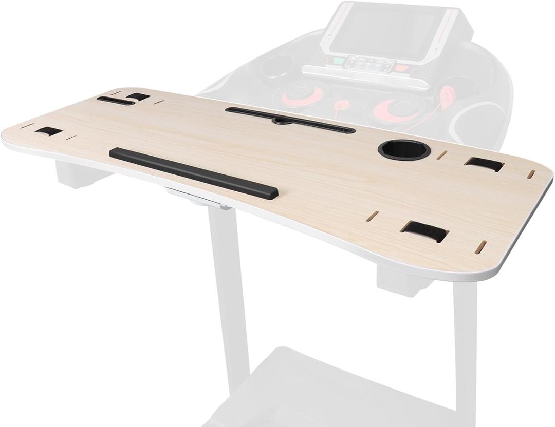 KELIXU 39" Treadmill Desk Attachment, Universal Walking Laptop Holder Desk Ergonomic Platform Workstation for Treadmill with Cup Holder, Laptop/Tablet Stand (White)