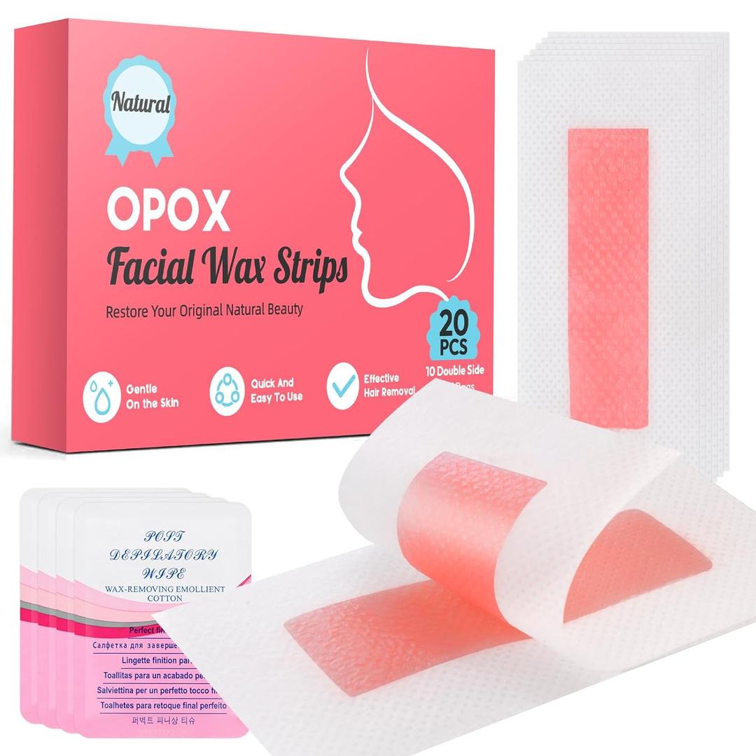 OPOX 36PCS Facial Wax Strips for Hair Removal, Facial Hair Removal for Women